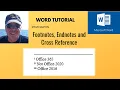 This explains how to use Footnotes and Endnotes in Microsoft Word
