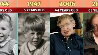 stephen hawking transformation from 0 to 76 years old 1942 2018 