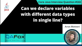 Can we declare variables with different data types in single line Core Java Interview Question