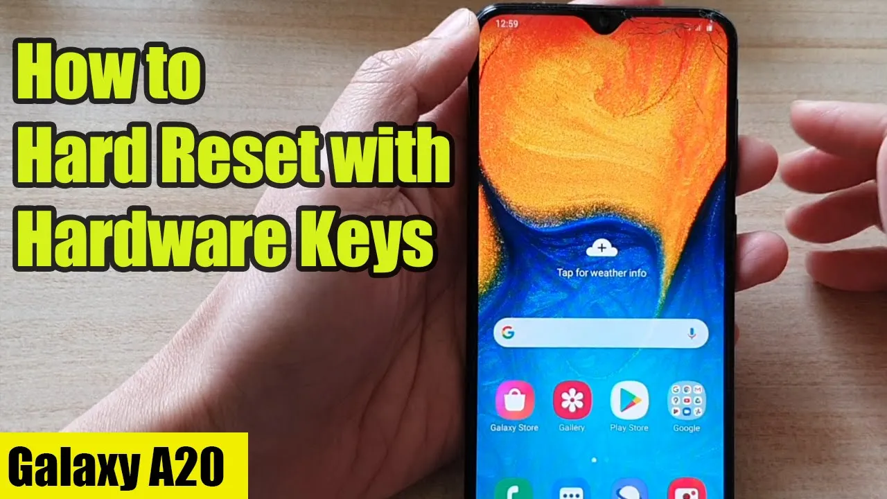 Samsung Galaxy A20: How to Hard Reset With Hardware Keys