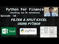 Python for Finance Tutorial Episode 18 Basics of Pandas Filtering Data in Excel using Python