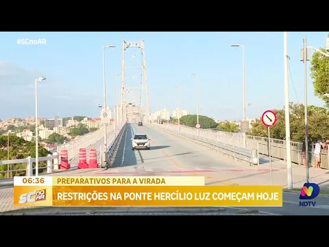 Réveillon: a partir desta quinta começam as restrições de trânsito na ponte Hercílio Luz