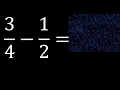 - subtraction of fractions substrac minus