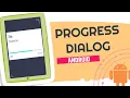 ProgressBar with Progress Dialog Java Android Tutorial - Quick Easy