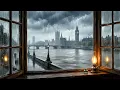 1 Hour of Rain Sounds for Study — Victorian London Thames