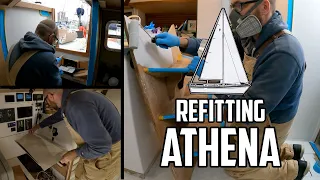 Sail Life – Companionway beautification & Formica at nav station