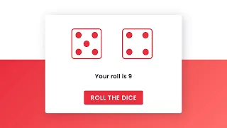 Roll The Dice Javascript Dice Roll HTML CSS Javascript Tutorial