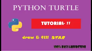 PYTHON TURTLE TUTORIAL PROGRAM-11 DRAWING STAR