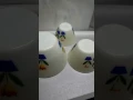 vintage tulip Fire-King ivory glass mixing bowl