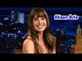 Alison Brie TOPLESS Tights Swimwear Mini Fashion Hosiery Sheer Wear Chic Outfits