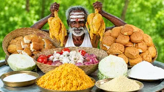 Street Food Fried Chicken BURGER Preparation and Cooking | Village food factory