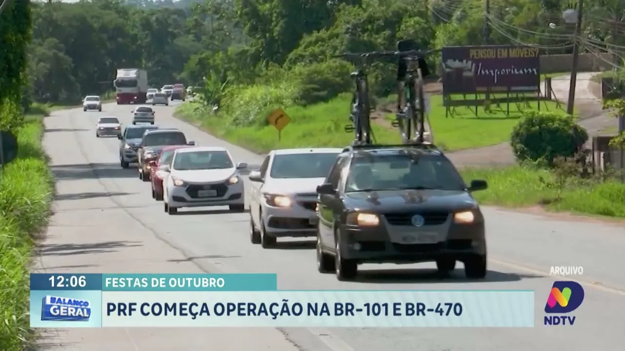 PRF começa operação na BR-101 e BR-470 durante as festas de outubro