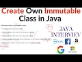 Immutable Class In Java Create your own Immutable class