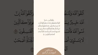 إستمع وإقرأ سورة الحشر الآيات من ١٨ إلى ٢٠ الشيخ حسين آل الشيخ دندنها