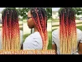 SUMMER COLORS - RED BLONDE OMBRE BOX BRAIDS