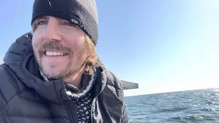 Overnight sailing to Belgium through a minefield of windmills