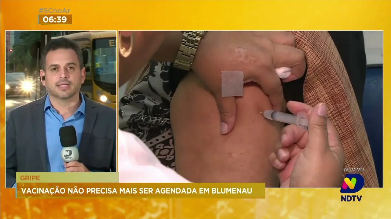 Blumenau dispensa o agendamento à vacinação contra a gripe nas unidades de saúde