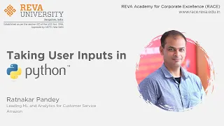 Basic Python Hacks Part 11 - Taking User Inputs in Python RACE REVA University
