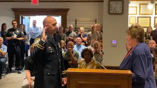 Mike Tyler swearing in as interim chief