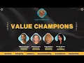 August 2026 Value Champions William Covington Geree Gonzales Peggy McClain Marylin Schoen