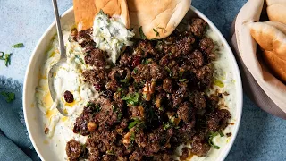 NYT Smashed Beef Koftas with Yogurt Sauce