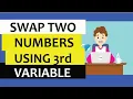 Swap two numbers using third variable in Python Python interview questions