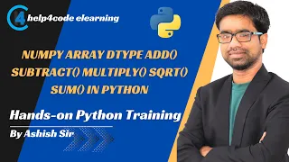 Numpy array dtype add subtract multiply sqrt sum in python