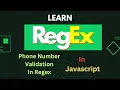 Phone Number Validation using regex in JavaScript