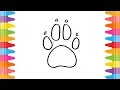 How to Draw Paw Print Easy Drawing Step by Step