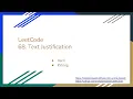 LeetCode 68 Text Justification