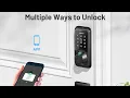 Smart Door Lock Set for Front Door Zowill 7-in-1 Fingerprint Deadbolt with App Control
