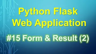 Python Flask Tutorial Form Result Part2