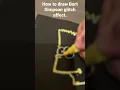 How to draw Bart Simpson glitch affect