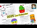 How to Make 2025 mini Desk Calendar FREE Easy DIY Craft