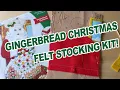 FeltTube 8 - Gingerbread Christmas Felt Stocking Kit My First Bucilla Stocking