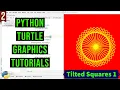 Tilted Squares 1 with Python Turtle PYTHON TURTLE GRAPHICS TUTORIAL Designs in turtle library
