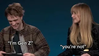 Robert Pattinson and Jennifer Lawrence acting like chaotic siblings