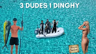 Catching MAHI MAHI from inflatable boat