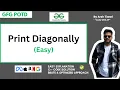 Print Diagonally Print Matrix Anti-Diagonals Easy Pattern Solution DSA Explained in C GFG