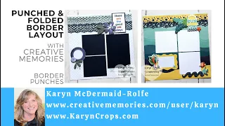 Punched Folded Scrapbook Borders using Creative Memories Border Punches