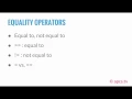 Lecture 25 - Relational and Equality Operators