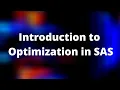 Optimisation in SAS Operation Research Linear Programming