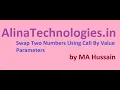 Swap Two Numbers Using Call By Value Parameters