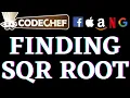 Finding Square Roots CodeChef Beginners Problems Python