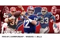 1990 AFC Championship Bills Clinch 1st Super Bowl Appearance Raiders vs Bills NFL Full Game