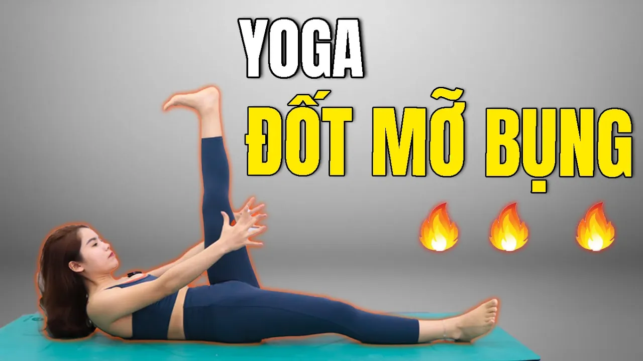 Yoga giảm mỡ bụng giúp bụng nhỏ eo thon | Hoàng Uyên yoga