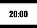 20 Minute Timer - Minimal No Sound White Background