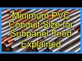 Minimum PVC Conduit Size for Subpanel Feed Explained