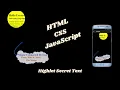 Hidden Text Highlight Animation HTML CSS JavaScript JavaScript Events Animation