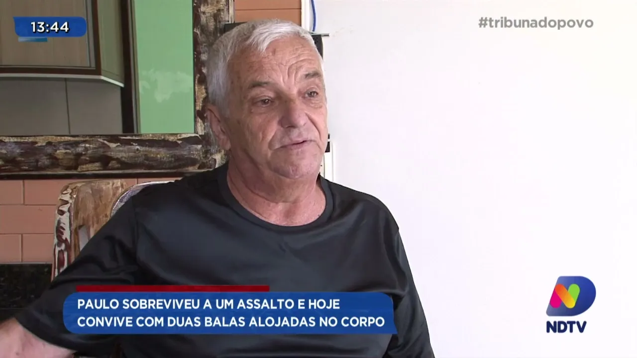 Paulo sobreviveu a um assalto e hoje convive com duas balas alojadas no corpo